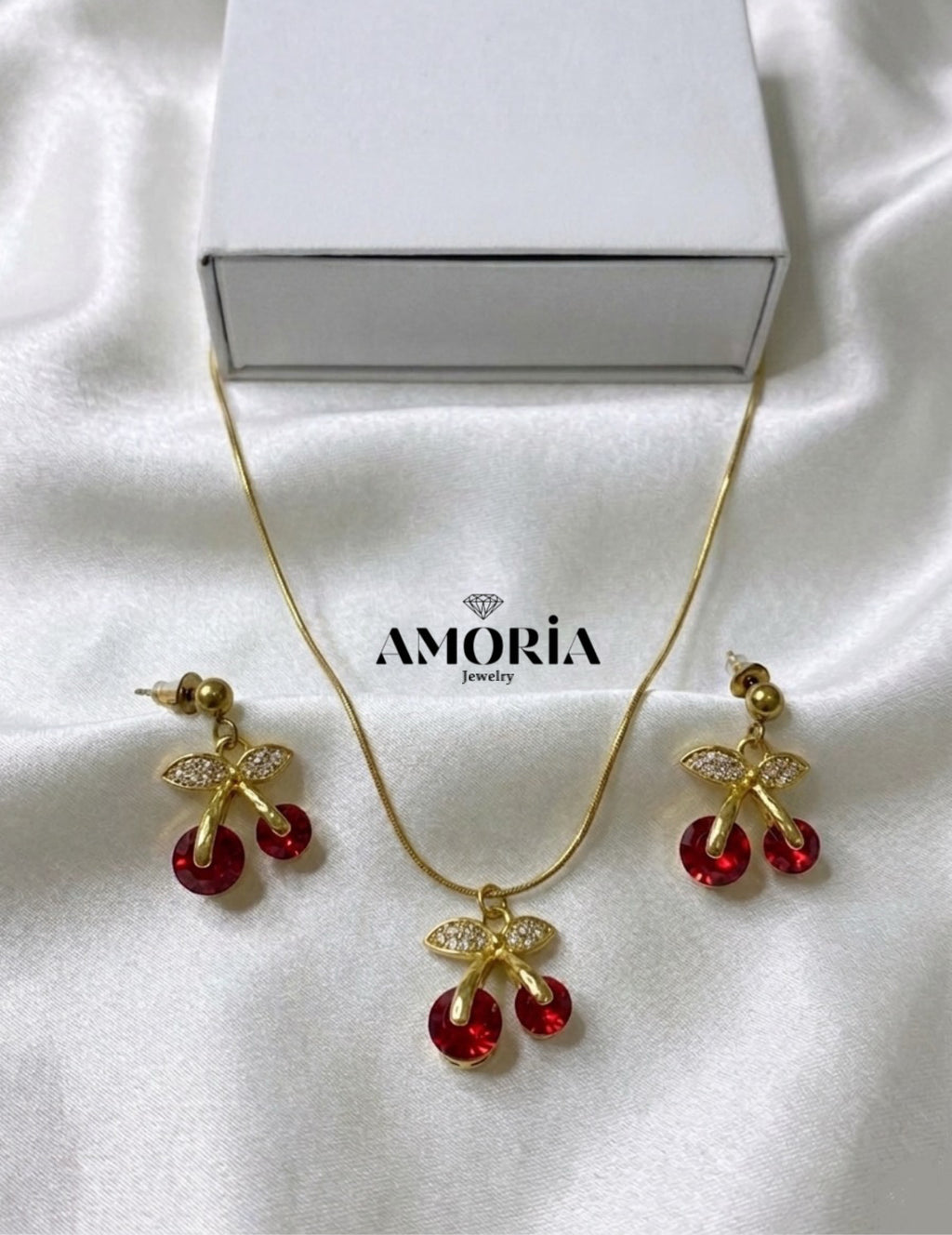 Parure cerise