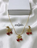 Parure cerise